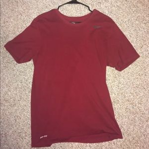 Nike t shirt men’s large athletic Cut Red Dri-Fit